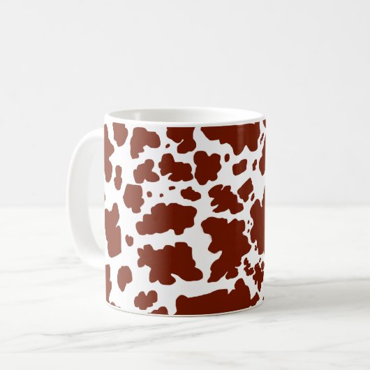 Mug Pots Brown de vache modernes Imprimer (Devant gauche)