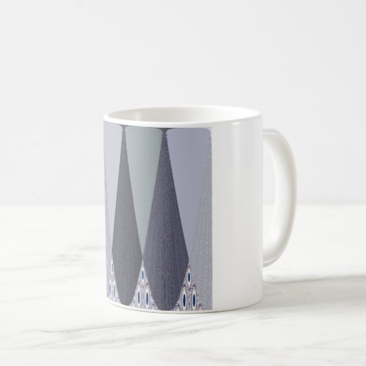 Mug Pots Chevron Gris Cendré Imprimer (Devant droit)