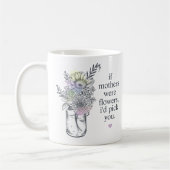 Mug Pots Mason avec fleurs sauvages pour Maman (Gauche)