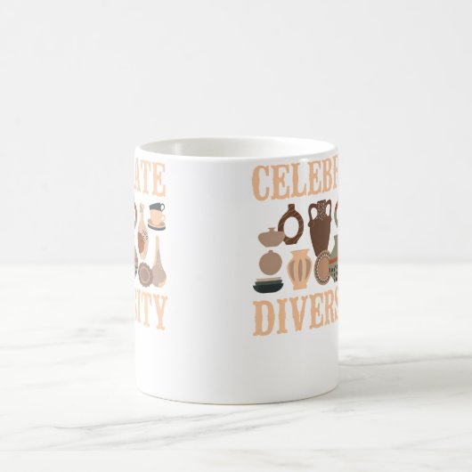 Mug Pottery Ceramics Artist Celebrate Diversity (Centre)