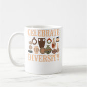 Mug Pottery Ceramics Artist Celebrate Diversity (Gauche)