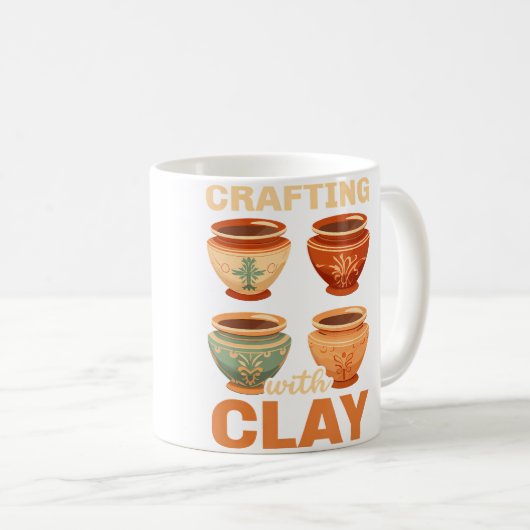 Mug Pottery Clay Ceramic Pottery Maker Ceramics Artist (Devant droit)