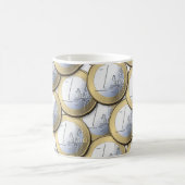 Mug Poubelle Euro Pièces - choisir style & couleur (Centre)