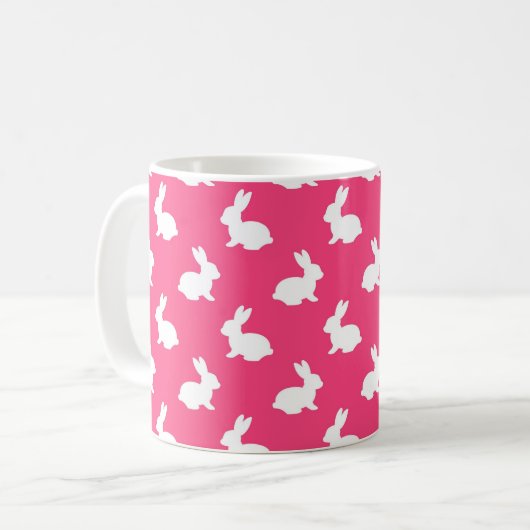 Mug Poubelles roses et blanches (Devant gauche)