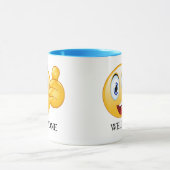 Mug Pouce vers le haut Emoji bien fait visage souriant (Centre)