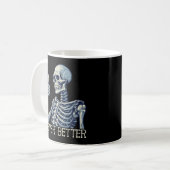 Mug Pouce vers le haut jamais mieux Skeleton S (Devant gauche)