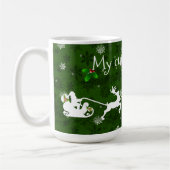 Mug Poudre Père Noël verte et bouillie de café de renn (Gauche)