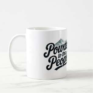 Mug "Poudre pour le peuple" Planche à neige et ski rét