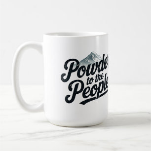 Mug "Poudre pour le peuple" Snowboard & Ski rétro
