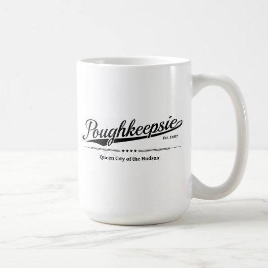 Mug Poughkeepsie - Queen City of the Hudson - Noir (Droite)