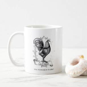 Mug Poule de famille rustique vintage nom de la ferme
