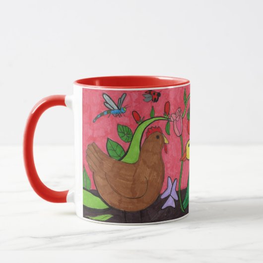Mug "Poule de jardin et ses amis" (Gauche)