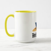 Mug Poule retraitée sur la plage (Gauche)