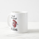 Mug Poules Bonjour Drôle de poule (Devant gauche)
