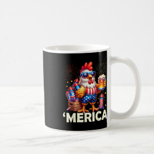 Mug Poulet 4 juillet feux d'artifice Chemise Poulet Dr