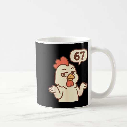 Mug Poulet 67 Mème Six Sept Drôle Gen Alpha (Droite)