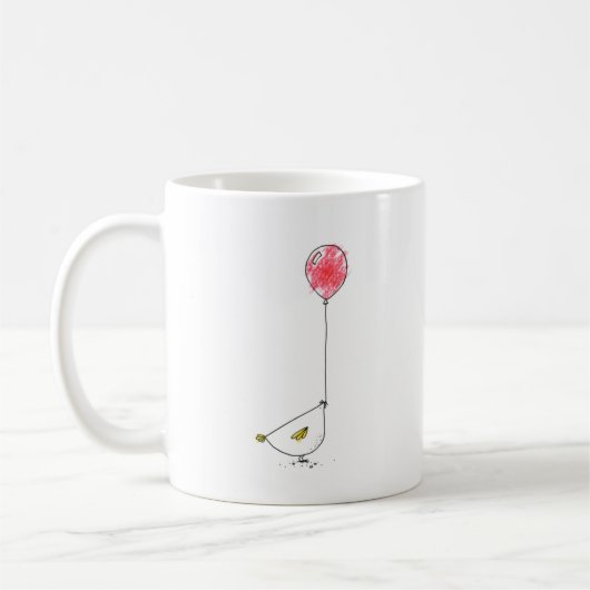 Mug Poulet avec croquis de ballon (Gauche)