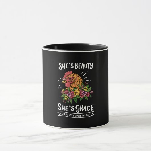 Mug Poulet - Beauté d'elle Sa grâce (Centre)