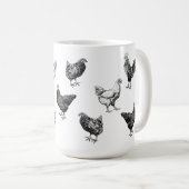 Mug poulet, coq et poule (Devant droit)