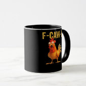 Mug Poulet créatif et décontracté Funny F-Caw-F (Devant droit)