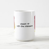 Mug Poulet de dessin animé drôle avec citation (Centre)