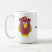 Mug Poulet de dessin animé drôle avec citation (Gauche)