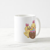 Mug Poulet de Pâques mignonnes aux oeufs (Devant droit)