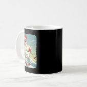 Mug Poulet d'hiver drôle avec chaussure de ski de fond (Devant gauche)