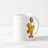Mug Poulet drôle en caoutchouc de danse (Devant droit)