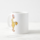 Mug Poulet drôle en caoutchouc de danse (Devant gauche)