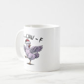 Mug Poulet F-Caw-F Rétro Classique (Devant gauche)