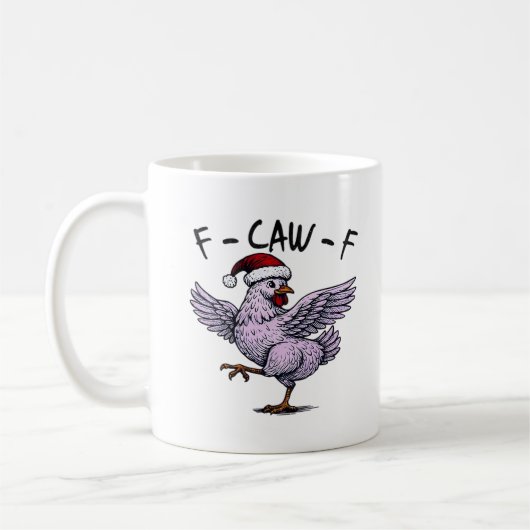 Mug Poulet F-Caw-F Rétro Classique (Gauche)