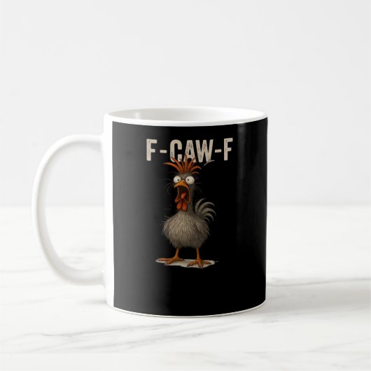 Mug Poulet F-Caw-F Rétro Classique (Gauche)