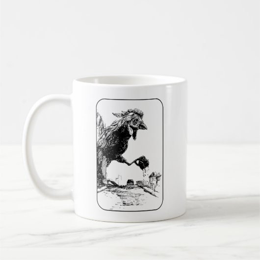 Mug Poulet géant traversant la ville (Gauche)