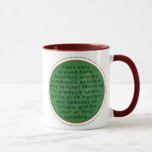 Mug Poulet génial avec l'avertissement de coq