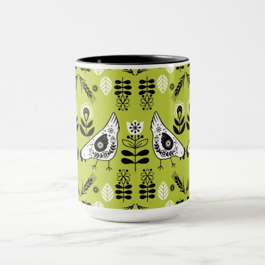 Mug Poulet Hen Folk Art (Centre)