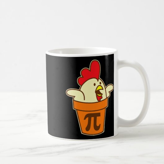 Mug Poulet Pot Pi Geek Pie Mathématiques Pun amusant (Droite)