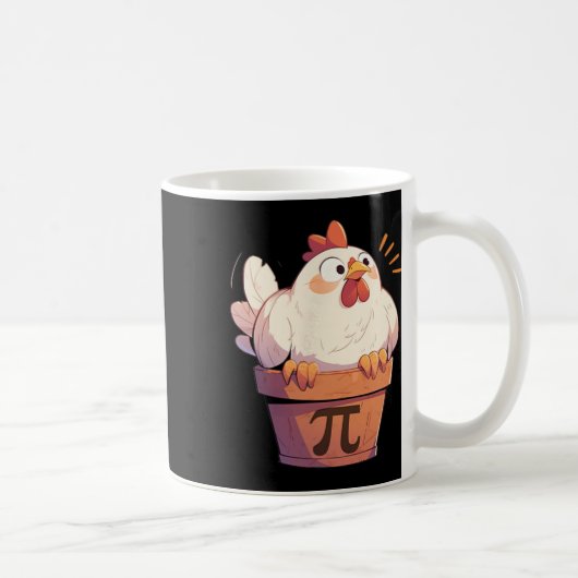 Mug Poulet Pot Pi Jour Hommes Femmes Enfants Math Ense (Droite)