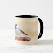 Mug Poulet sur la peinture d'oiseaux Art original (Devant droit)