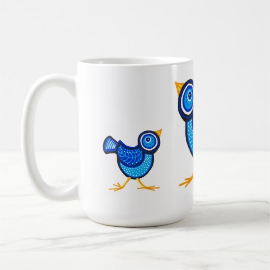 Mug Poulets bleus et poules mères (Gauche)
