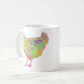 Mug Poulets colorés Cute Farm Animal peinture (Devant gauche)