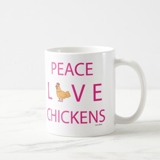Mug Poulets d'amour de paix (Droite)