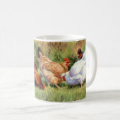 Mug Poulets dans une rangée (Devant droit)
