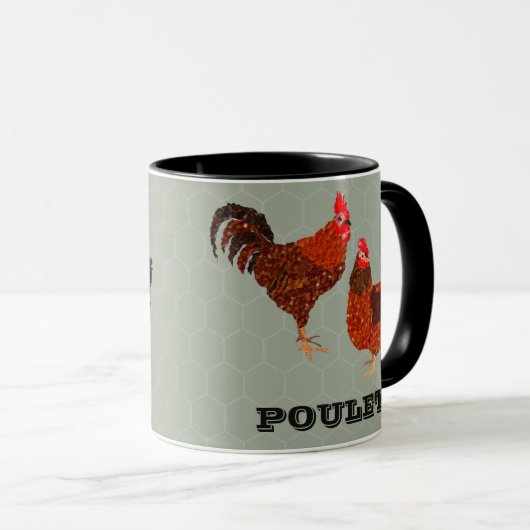 Mug Poulets de basse-cour (Devant droit)