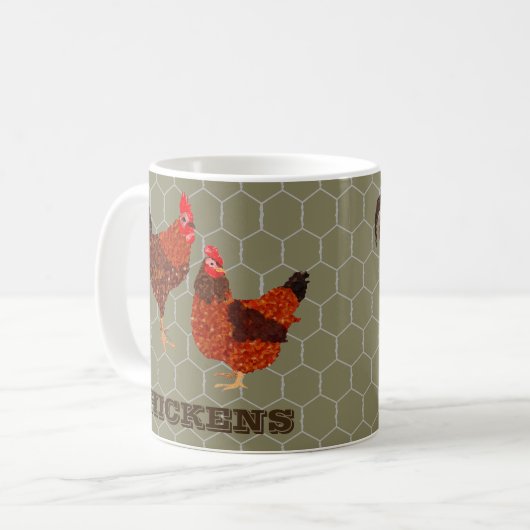 Mug Poulets de basse-cour (Devant gauche)