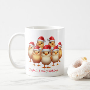 Mug Poulets de Noël de bébé, Père Noël de petits enfan