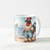 Mug Poulets en maillots de bain en bord de mer (Devant droit)