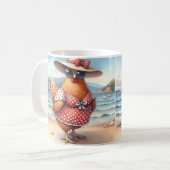 Mug Poulets en maillots de bain en bord de mer (Devant gauche)