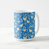 Mug Poulets et canards dans la boue bleue classique (Devant droit)