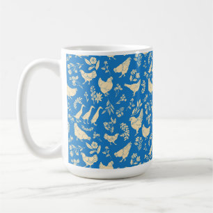 Mug Poulets et canards dans la boue bleue classique